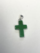 Natural Stone Cross Pendent Necklaces
