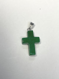Natural Stone Cross Pendent Necklaces