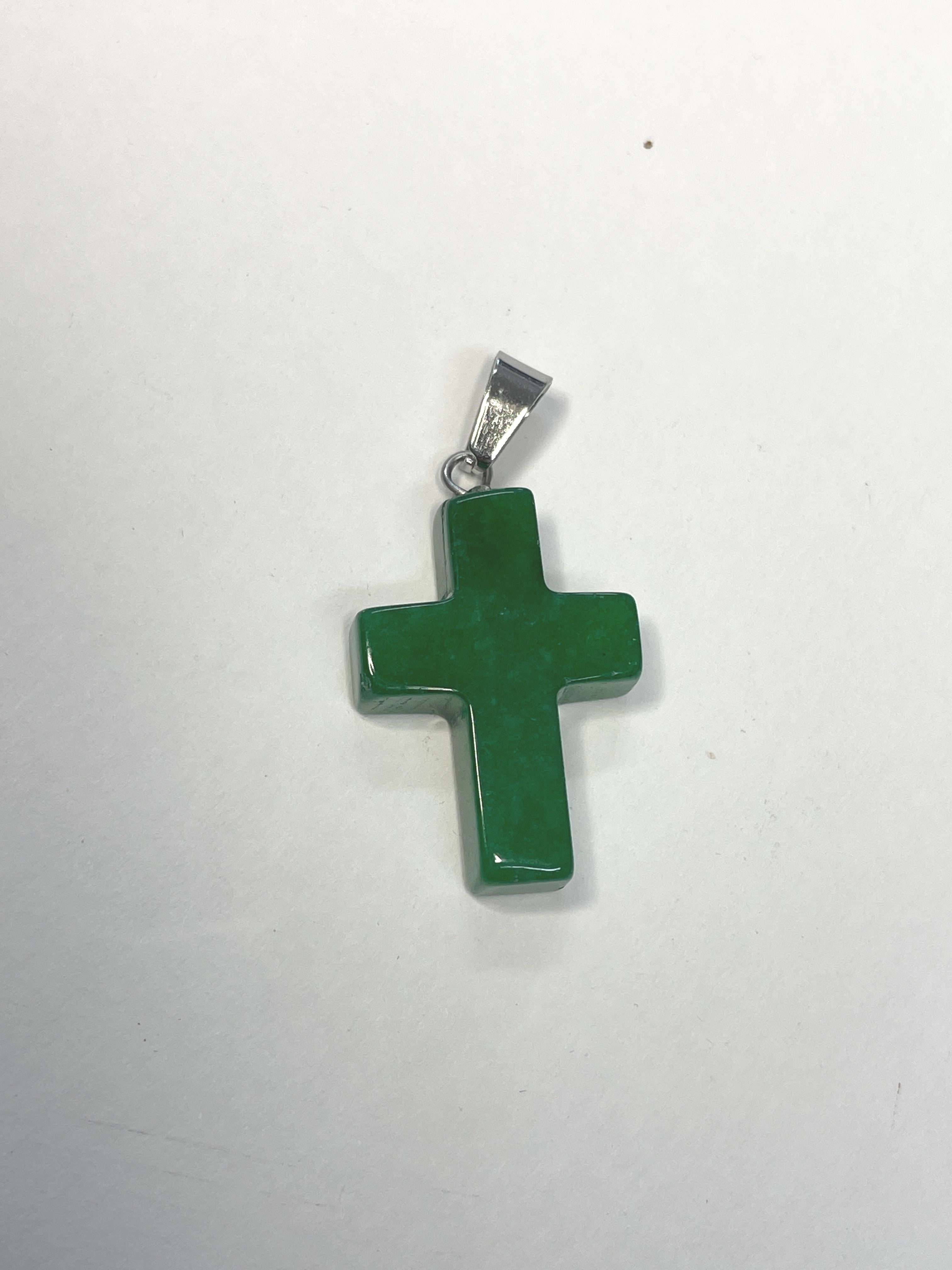 Natural Stone Cross Pendent Necklaces