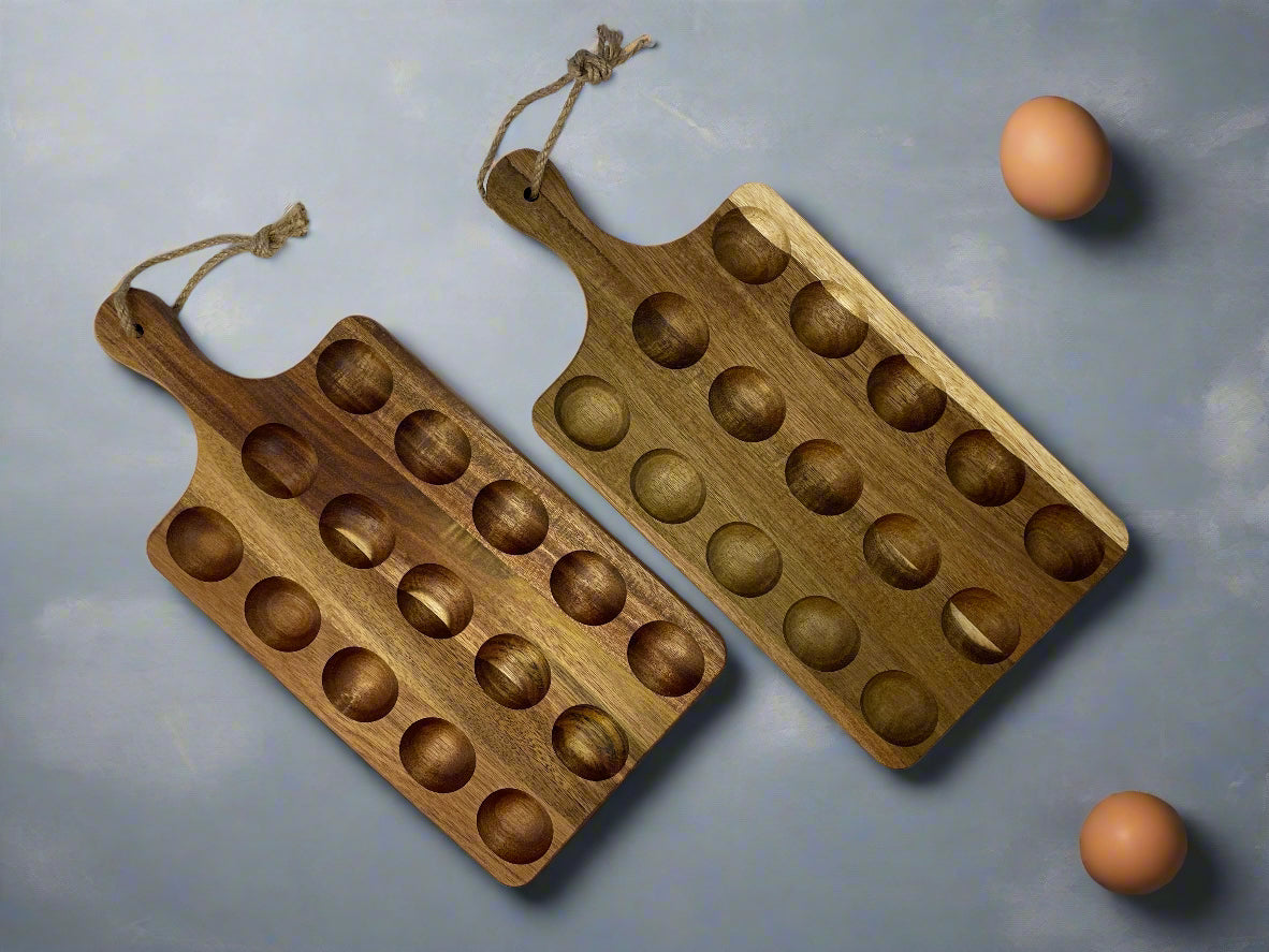 Reversible Wooden Egg Platter