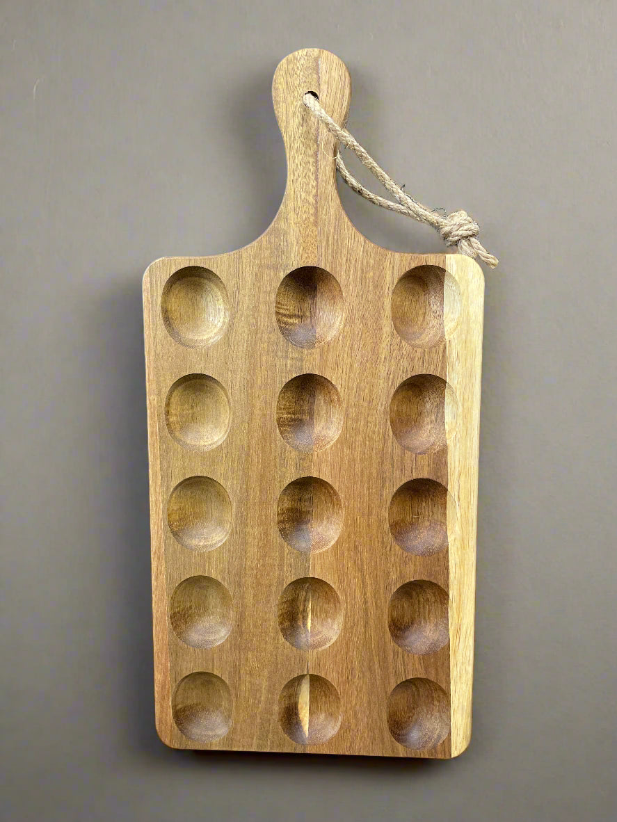 Reversible Wooden Egg Platter