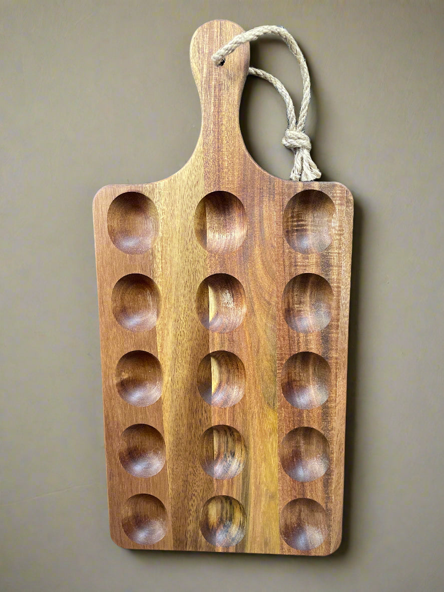 Reversible Wooden Egg Platter