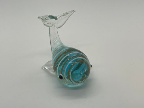 Two's Company Glass Whale Figurine