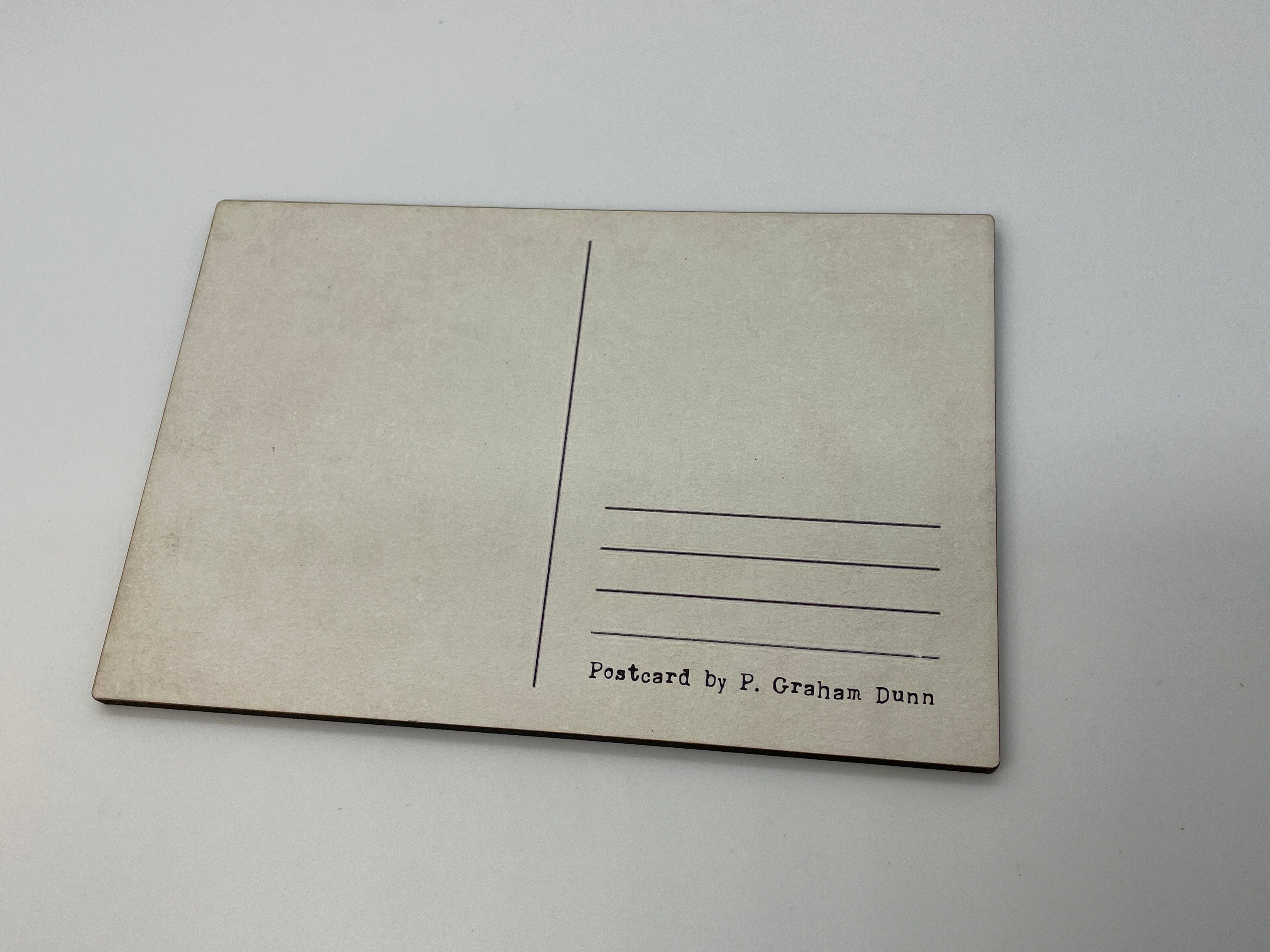 P. Graham Dunn Wooden Postcard- sled