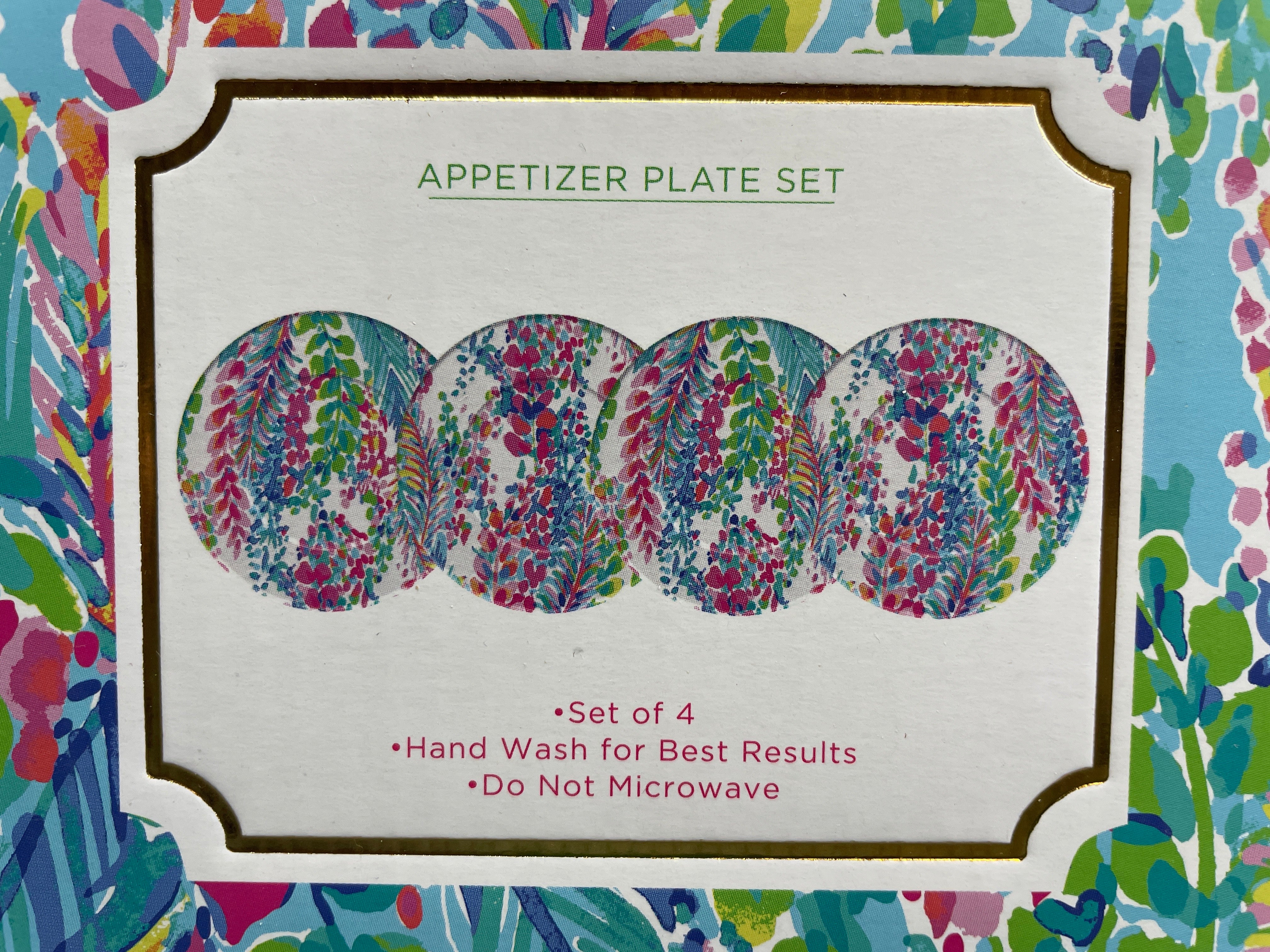Lilly Pulitzer Appetizer Plate Set- Catch the Wave