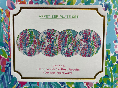 Lilly Pulitzer Appetizer Plate Set- Catch the Wave