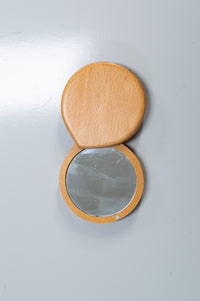 wooden personalized pocket mirror