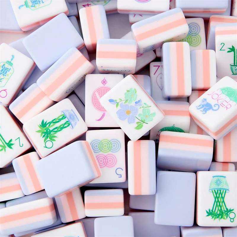 Lavender Mahjong Tile Set