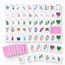 Light Pink and Colorful Mahjong Tile Set
