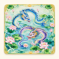 Mahjong Mat-Swimming Dragons