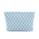 KNITTED CHECKERBOARD MAKEUP BAG PEN BAG_CWAB1210