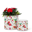 Sm Birds on Wire Planter-4.5" D
