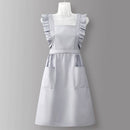 Houndstooth /Solid Color Waterproof Work Apron_CWMM6792