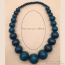 BOHEMIAN COLORFUL ROUND WOODEN BEADS NECKLACE_CWMM4866