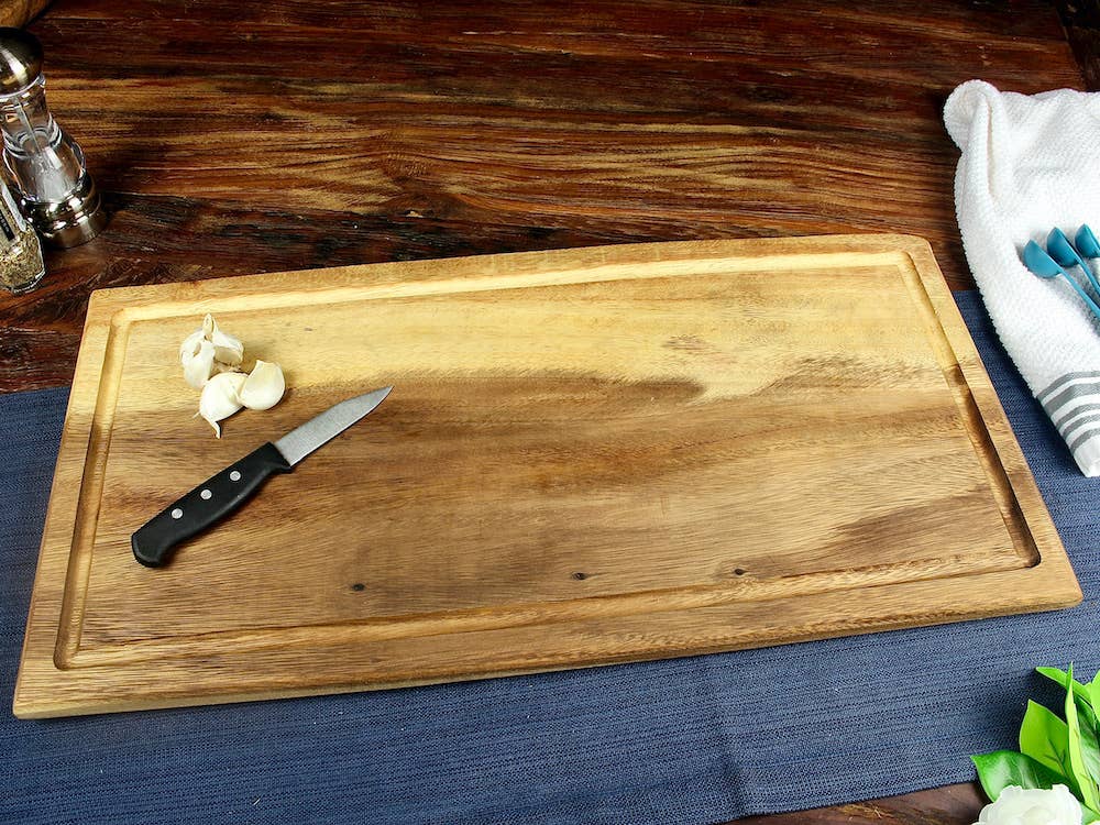Extra Large Live Edge Square End Board with Juice Groove