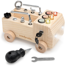 Busy Board Truck Toy Set with LED Light Switch for Kids 3+
