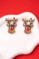 Light Up Reindeer Christmas Earrings