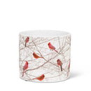 Small Cardinals in Bush Planter-4.5" D