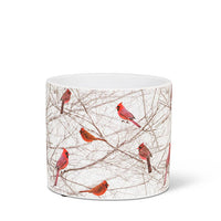 Small Cardinals in Bush Planter-4.5" D