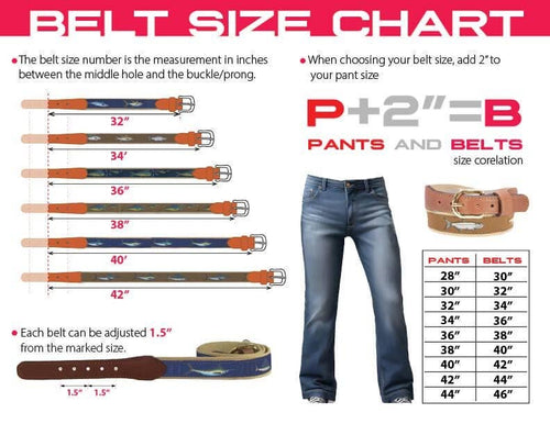 Billfish Slam Men's Woven Ribbon Belt