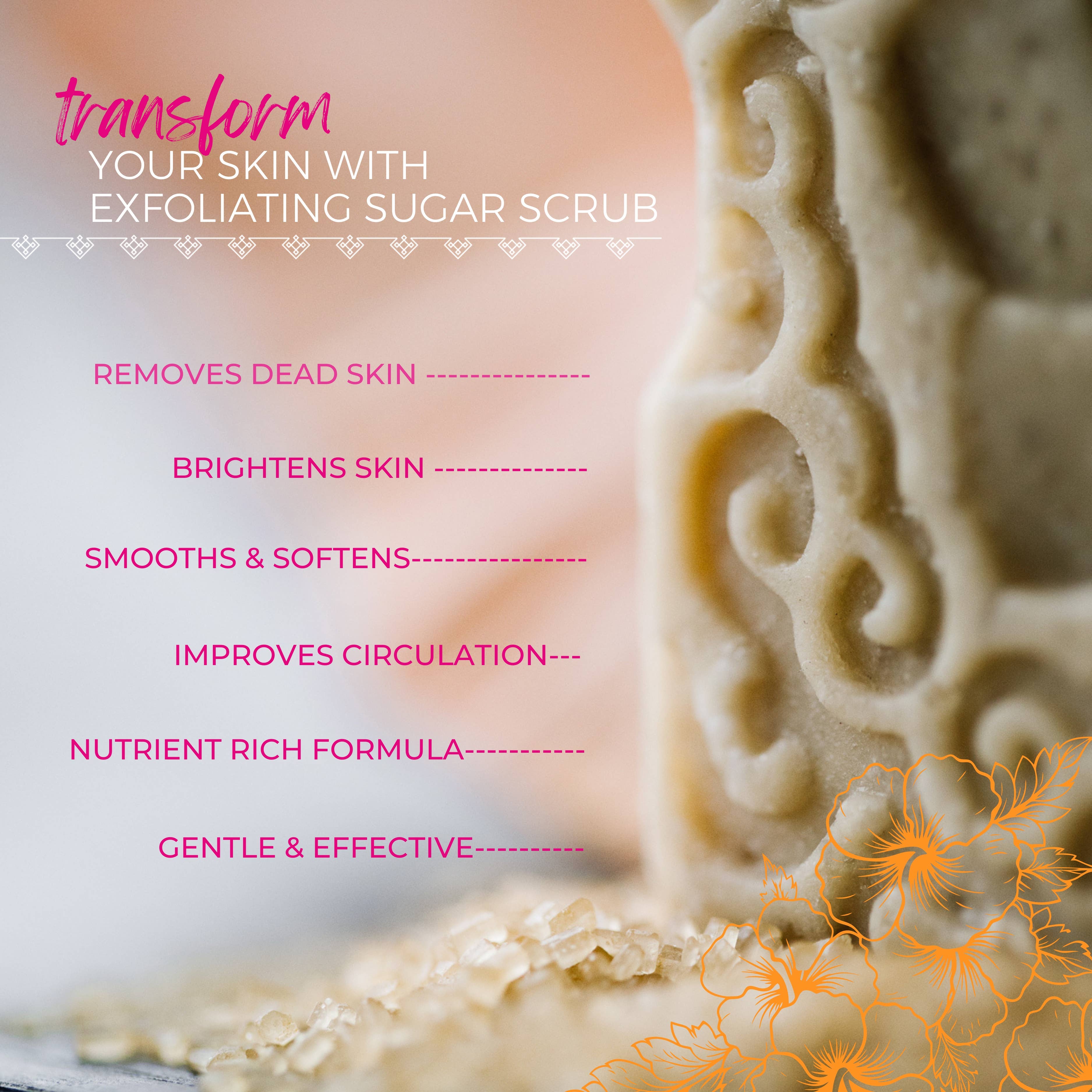 Peach Hibiscus Sugar Scrub Bar