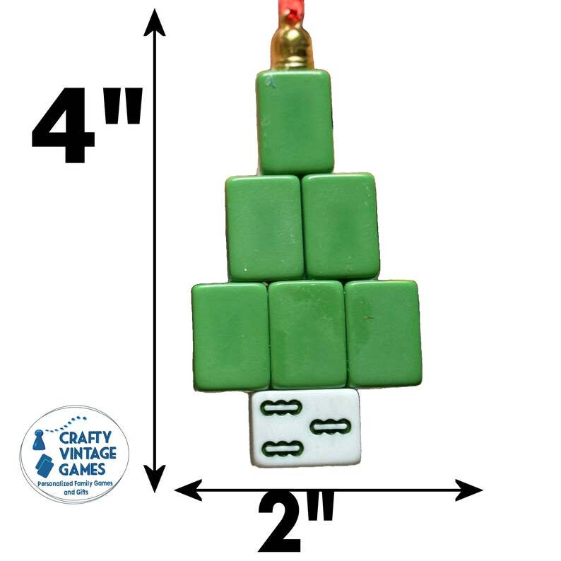 Mahjong Tile Tree Christmas Ornament, Authentic Mahjong Tiles, Mahjong Lover Gift, Game Night Decor, family Christmas Gift for mahjong mama