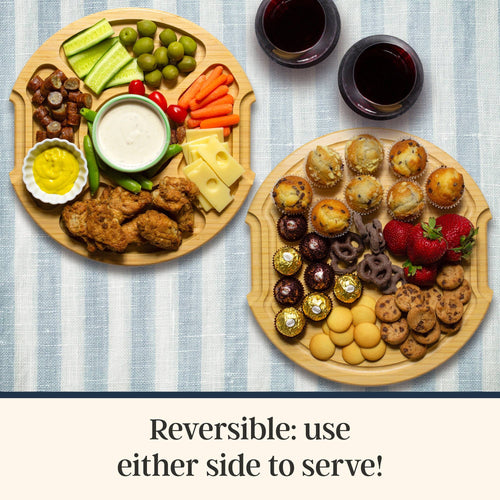 Flip, Serve & Store™ Round Charcuterie Board w/ Locking Lid