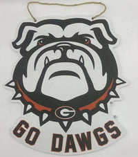 Georgia Mascot Wood Door Hanger