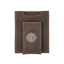Maltese Cross Magnetic Leather Slim Wallet