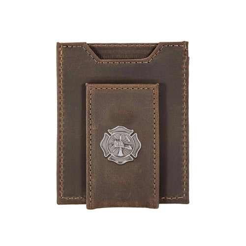 Maltese Cross Magnetic Leather Slim Wallet
