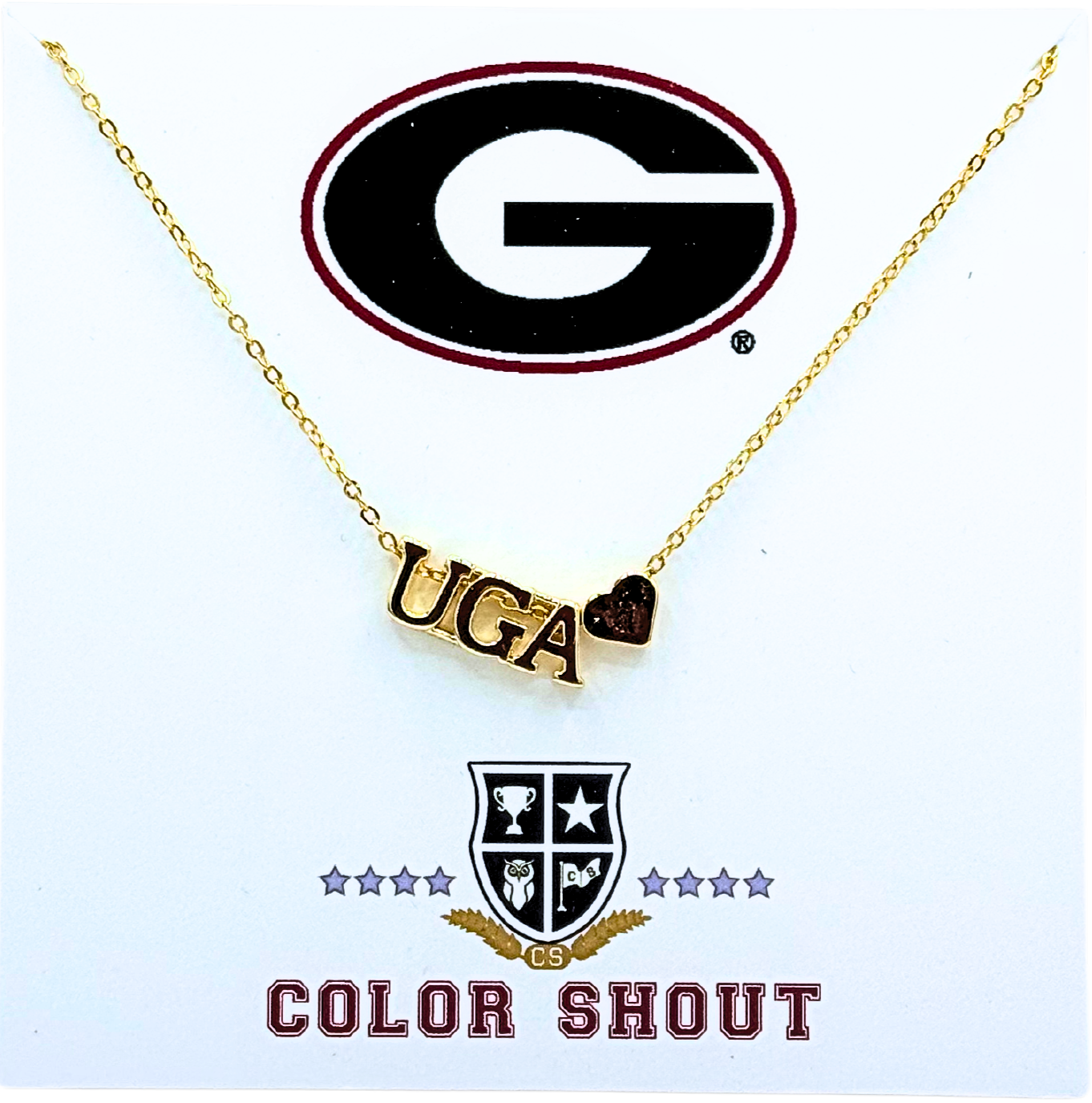 N202 - UGA Georgia Heart Necklace