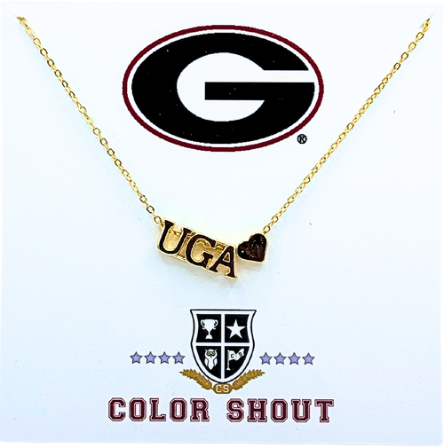 N202 - UGA Georgia Heart Necklace