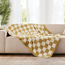 Gold and White Checkered Blanket