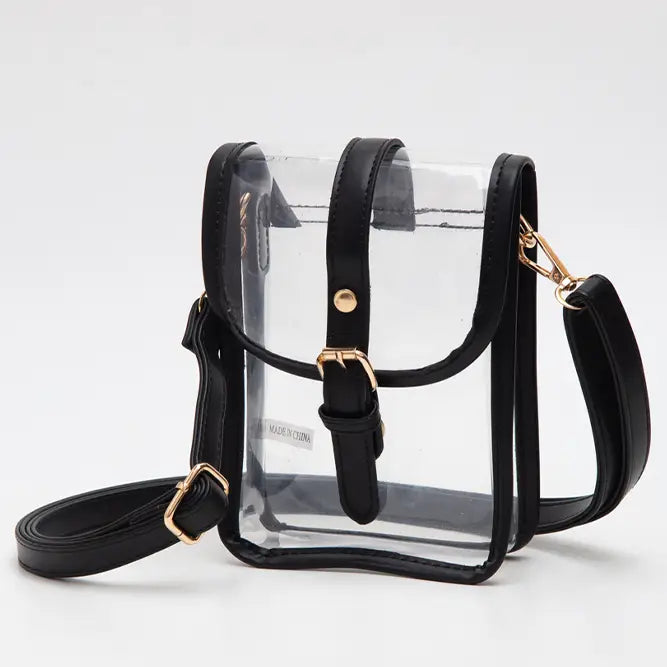 Clear Buckle Crossbody Bag