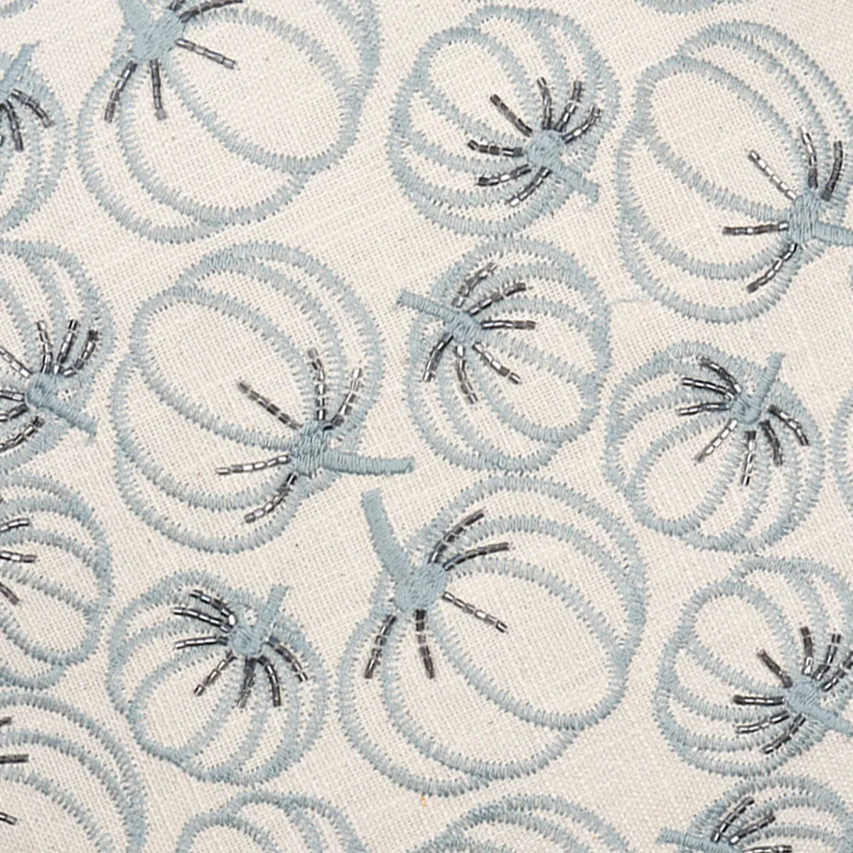 Blue Beaded Pumpkins Throw Pillow