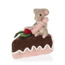 Mouse with Iced Cake Slice