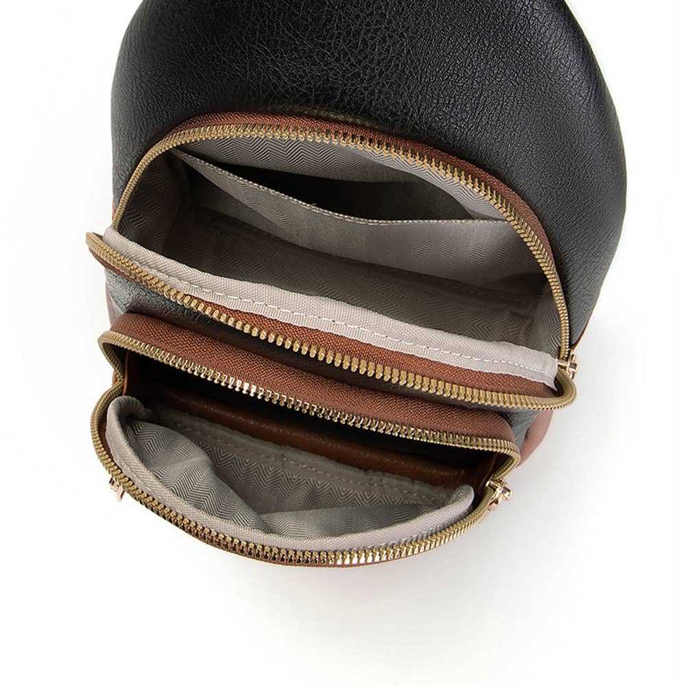Retro Multi Layered Shoulder Bag-white