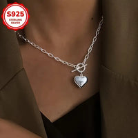 Sterling Silver Bubble Heart Necklace