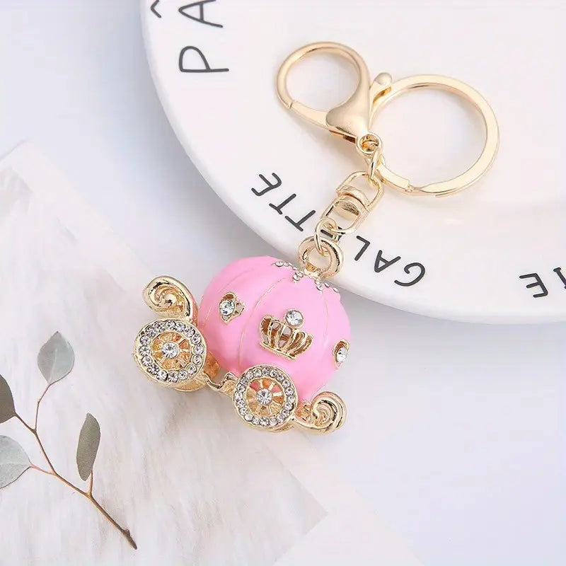 Princess Pumpkin Carriage Keychain