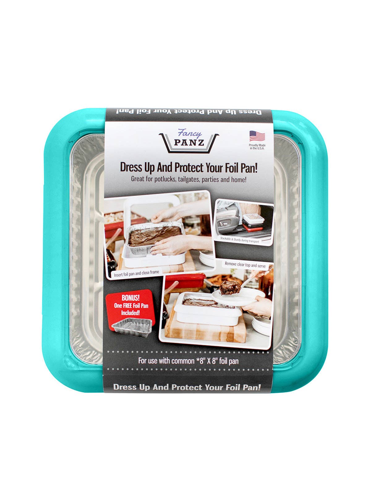 Square Set - 8x8 Pan Frame w/ Lid & Serving Spoon - Aqua