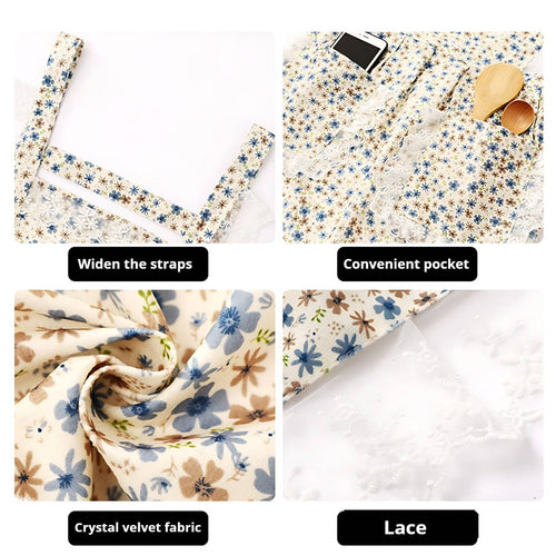 Floral Lace Trim Kitchen Apron for Women_CWMM6594