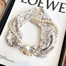 Pearl Magnetic Skinny Silk Neck Scarf_CWASC03931