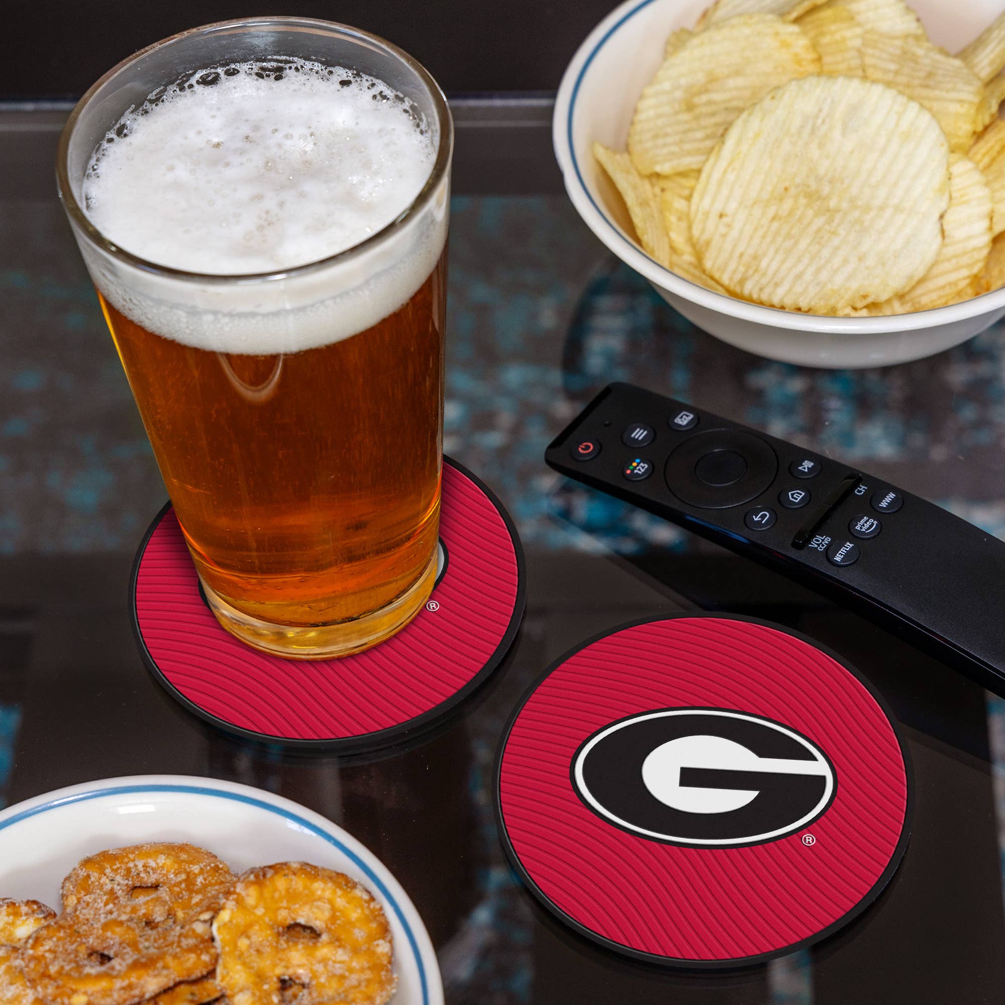 Georgia Bulldogs Molded PVC Coaster (4-Pack)