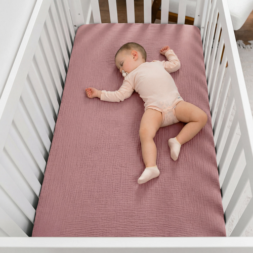 Muslin Cotton Fitted Crib Sheet, 2 Pack by Comfy Cubs