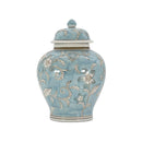Light Blue & White Chinoiserie Ginger Jar 12"