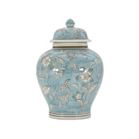 Light Blue & White Chinoiserie Ginger Jar 12"