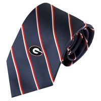 Georgia Bulldogs Charcoal Stripe Necktie