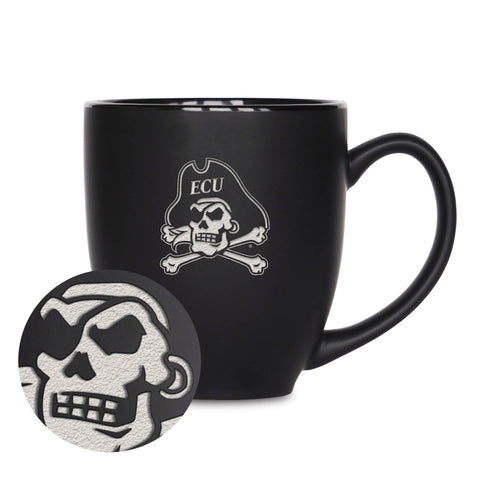 NCAA  East Carolina Pirates15oz  Black Ceramic Bistro Mug