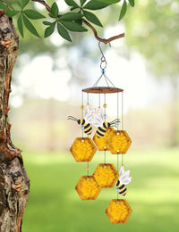 Metal Bee Hive Spring Garden Wind Chime