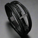 Men's Multilayered Cross Bracelet